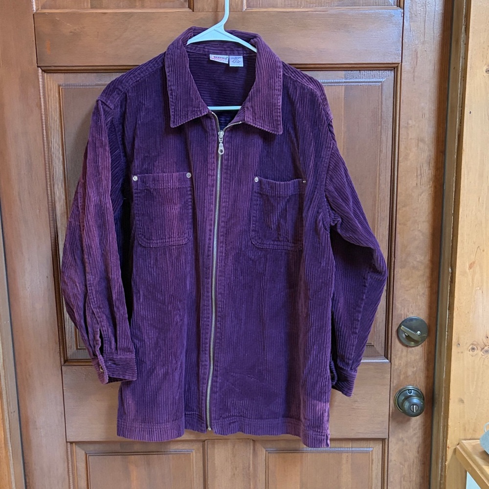 EXCHANGE Purple Corduroy Shacket Size Large